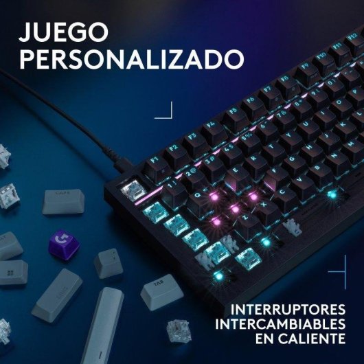 Clavier Logitech G316 X 98 compact mécanique hot-swap avec écran LED et RGB LIGHTSYNC USA