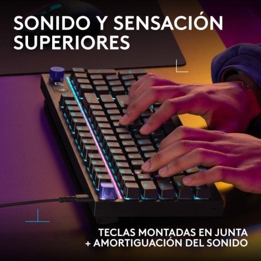 Clavier Logitech G316 X 98 compact mécanique hot-swap avec écran LED et RGB LIGHTSYNC USA