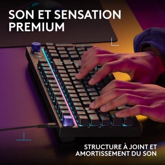 Clavier Logitech G316 X 98 mécanique hot-swap avec écran LED et RGB LIGHTSYNC Français