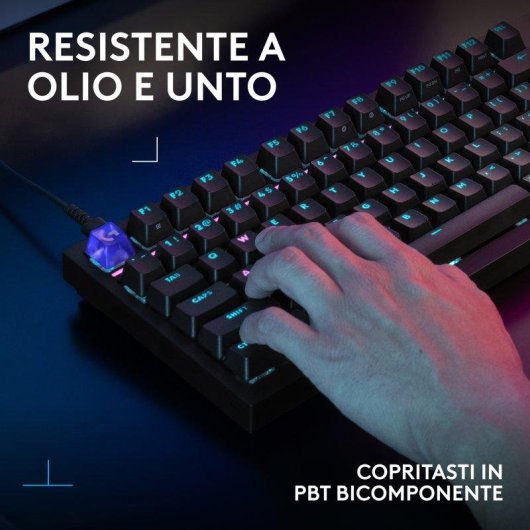 Tastiera Logitech G316 X meccanica hot-swap compatta 98% con schermo LED e RGB LIGHTSYNC Italiano
