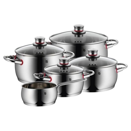 Conjunto de panelas WMF Quality One 9 peças aço inoxidável