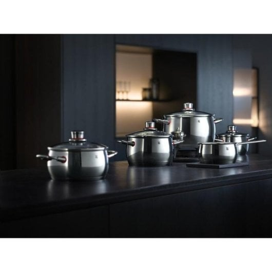 Conjunto de panelas WMF Quality One 9 peças aço inoxidável