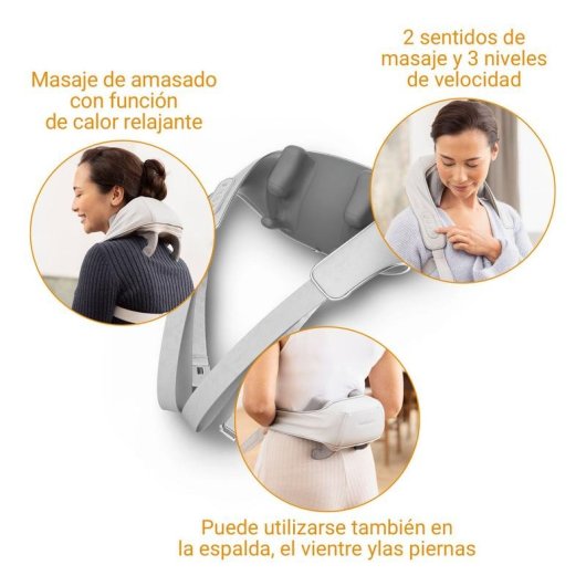 Massager Medisana NM 900 Shiatsu Cou Épaules Dos Gris Batterie Intégrée