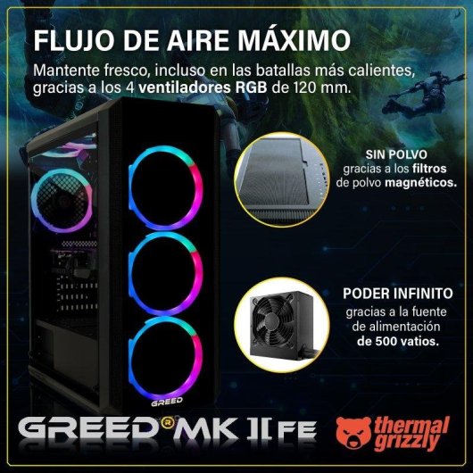 PC fisso GREED MK2 AMD Ryzen 5 5500 32GB 512GB SSD RTX 5050 8GB Windows 11 Pro