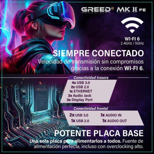 PC fisso GREED MK2 AMD Ryzen 5 5500 32GB 512GB SSD RTX 5050 8GB Windows 11 Pro