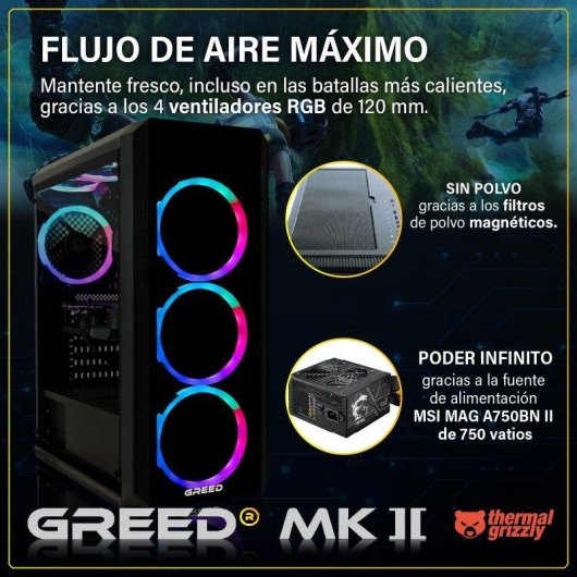 Desktop-PC GREED Mk2 AMD Ryzen 7 5700X 16GB 1TB SSD RTX 5060 Ti Windows 11 Pro