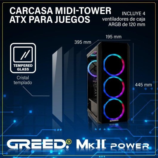 PC fisso GREED MK2 Intel Core i7 12700F 16GB 1TB SSD RX 9070 16GB Windows 11 Pro