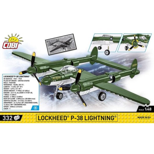 COBI Armed Forces Lockheed P-38 Lightning COBI-5882 332 Teile