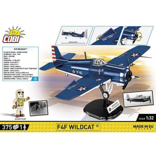 COBI F4F Wildcat Northrop Grumman COBI-5731 375 pièces