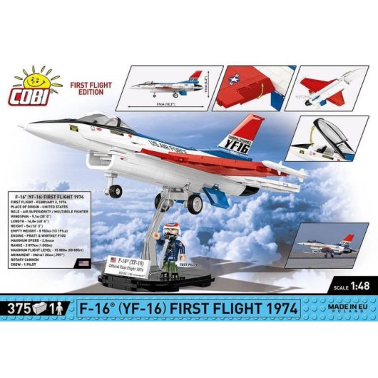 COBI Armed Forces F-16 (YF-16) First Flight 1974 COBI-5892 375 piezas