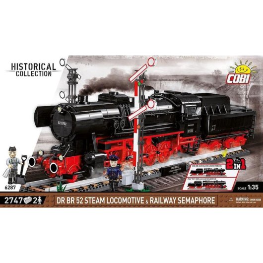 COBI Colección Histórica Locomotora de vapor DR BR 52 COBI-6287 2747 piezas