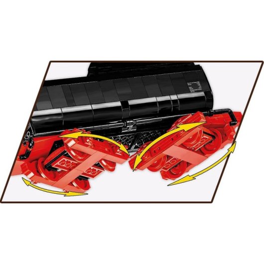 COBI Colección Histórica Locomotora de vapor DR BR 52 COBI-6287 2747 piezas