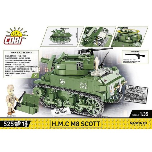 COBI World War II H.M.C M8 Scott COBI-2279 525 piezas