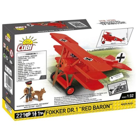COBI Fokker Dr.1 Red Baron COBI-2996 221 piezas