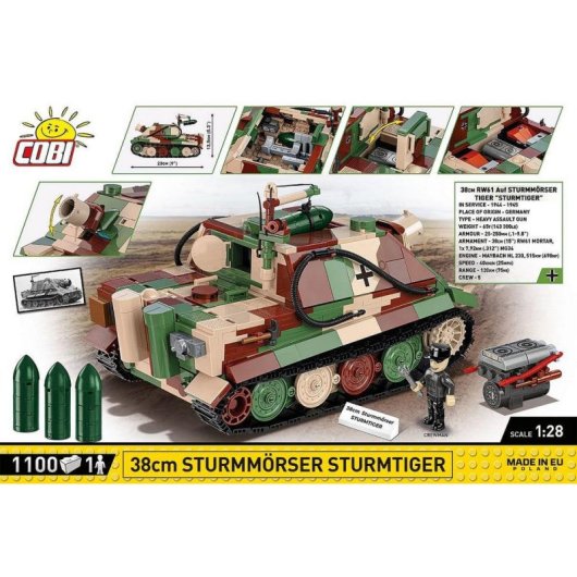 COBI World War II Sturmmörser Sturmtiger COBI-2585 1100 piezas