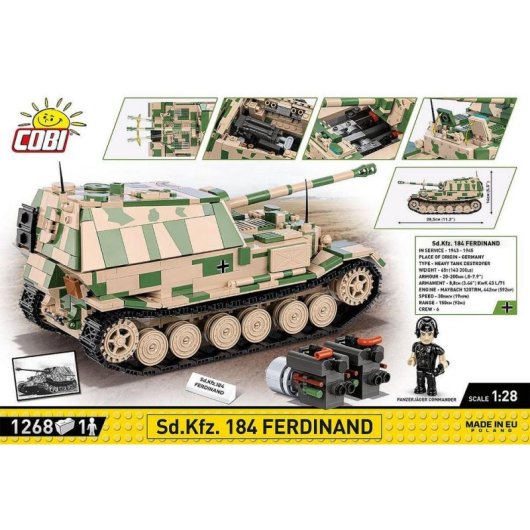 COBI World War II Sd.Kfz. 184 Ferdinand COBI-2583 1268 piezas