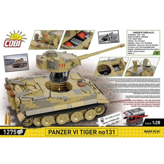 COBI Panzer VI Tiger no131 Bausatz COBI-2588 1275 Teile