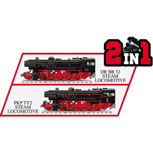 COBI Trains Dampflokomotive DR BR 52/TY2 COBI-6283 1723 Teile
