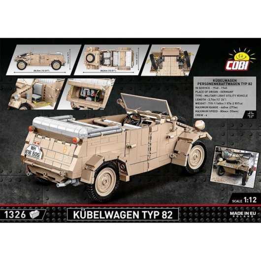 COBI Juegos de construcción Kübelwagen Personenkraftwagen Typ 82 COBI-2803 1326 piezas