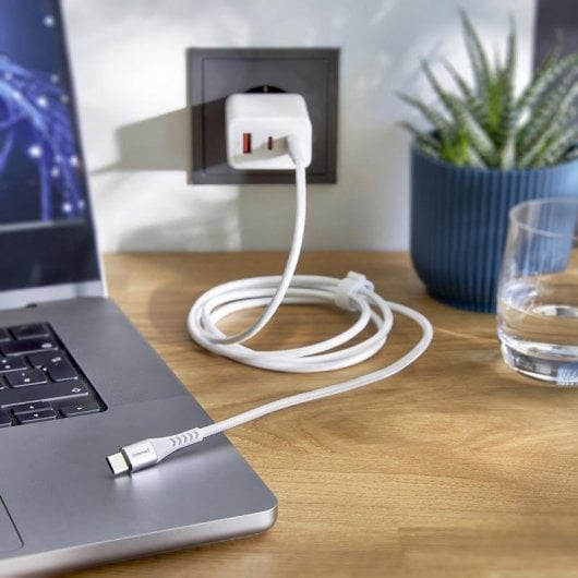 Cable USB-C à USB-C Intenso 1,5 m Blanc Carga Rápida 60W