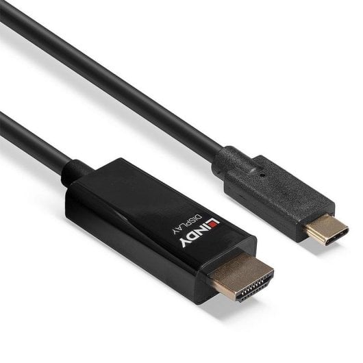 Cable Adaptador USB Tipo C a HDMI 10 m Lindy 43317 Negro