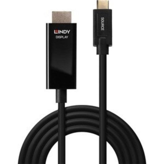 Cable Adaptador USB Tipo C a HDMI 10 m Lindy 43317 Negro