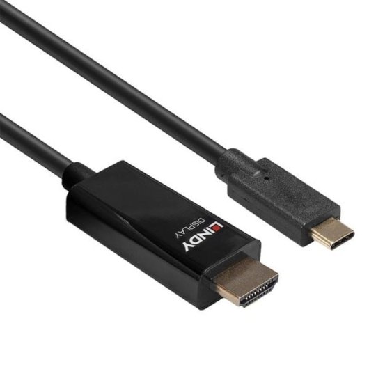 Cable Adaptador USB Tipo C a HDMI 10 m Lindy 43317 Negro