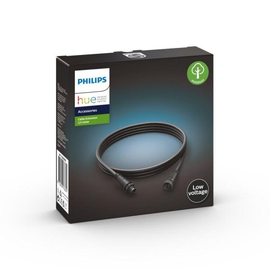 Cable de extensión para exteriores Philips Hue 2,5 m Negro