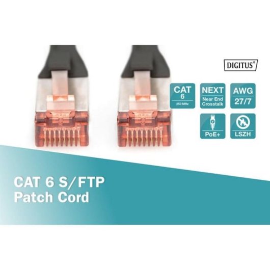 Cable réseau CAT 6 S/FTP 5 m Digitus Noir