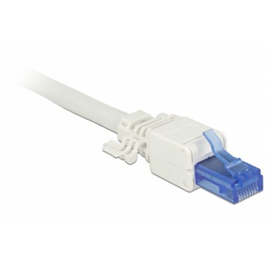 Anschluss RJ-45 DeLOCK 86417 Cat6a U/UTP Blau und Weiß