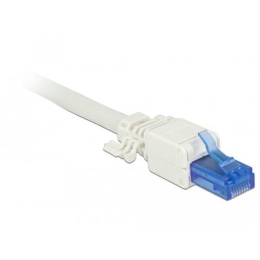 Anschluss RJ-45 DeLOCK 86417 Cat6a U/UTP Blau und Weiß
