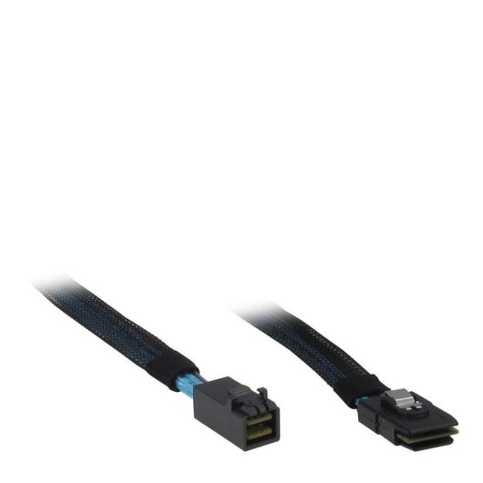 Cable Inter-Tech SFF 8643 à SFF 8087 0,75 m Macho/Macho Noir/Bleu