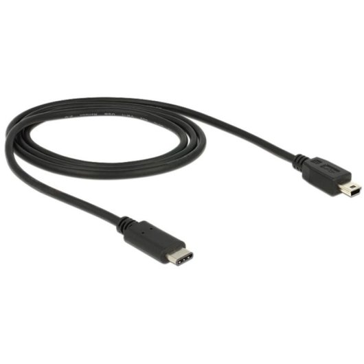 Cable USB DeLOCK 83603 1 m USB 2.0 USB C a Mini-USB B Negro