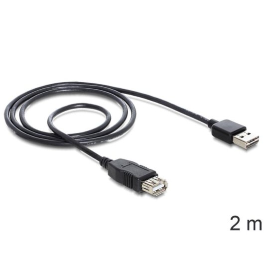 Cable USB 2.0-A DeLOCK EASY-USB 2m Negro