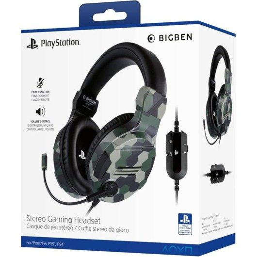Nacon Offizielles PlayStation Headset Kabelgebunden 40mm Mikrofon Grün