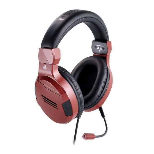 Nacon Offizielles PlayStation Kabelgebundenes Headset 40mm Verstellbares Mikro Rot