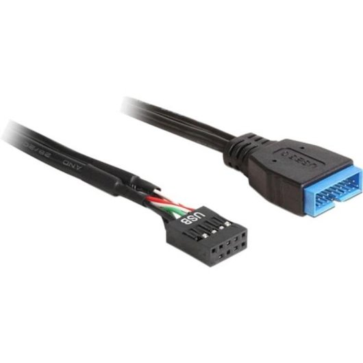 Cable USB interno DeLOCK 83776 0,45 m adaptador de 9 a 19 pines