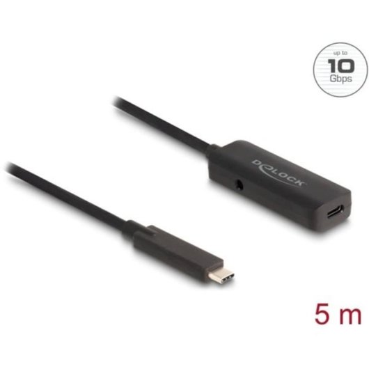 Cavo di estensione USB-C DeLOCK 80028 5 m USB 3.2 Gen 2 10 Gbit/s Nero
