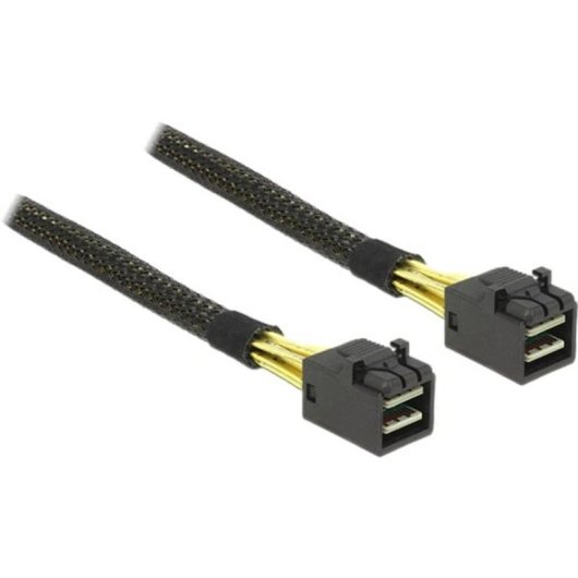 Cable DeLOCK Mini SAS HD x 4 SFF 8643 0,5 m Negro