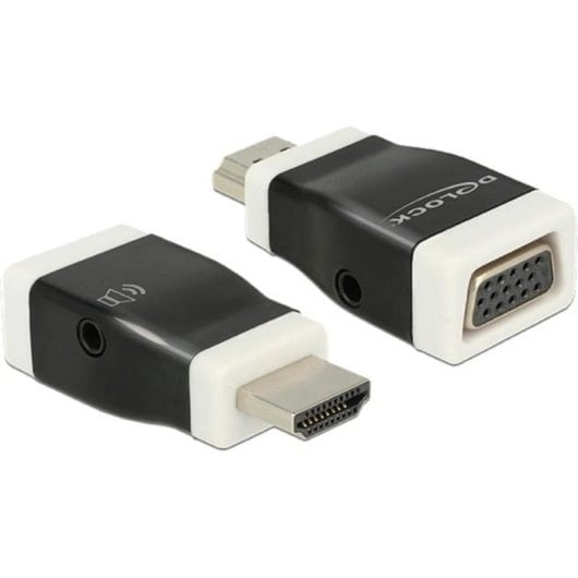Adaptateur HDMI-A vers VGA DeLOCK 65586 Noir/Blanc