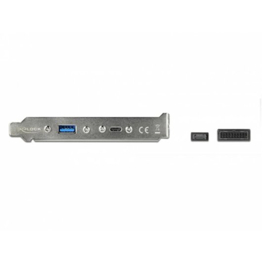 Supporto per slot USB 3.2 Gen 2 DeLOCK 0,5 m USB-C e USB-A nero