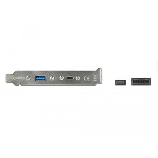 Supporto per slot USB 3.2 Gen 2 DeLOCK 0,5 m USB-C e USB-A nero