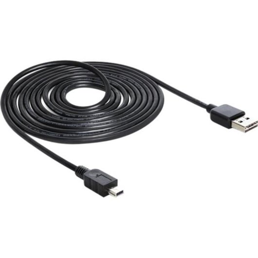 Cable USB 2.0 DeLOCK 3 m Negro Macho/Macho USB A a Mini-USB B