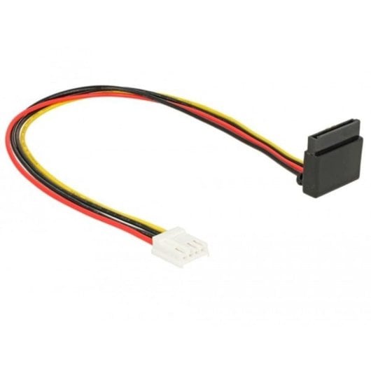Internes DeLOCK-Netzkabel 0,3 m SATA 15 Pins zu Floppy 4 Pins