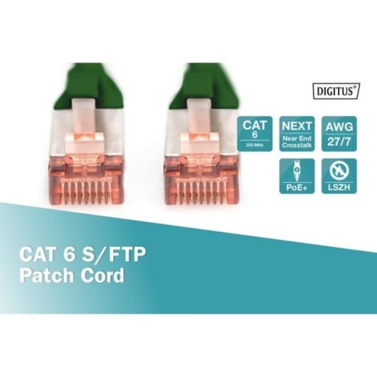 Cabo de rede CAT 6 S/FTP 3 m Digitus Verde