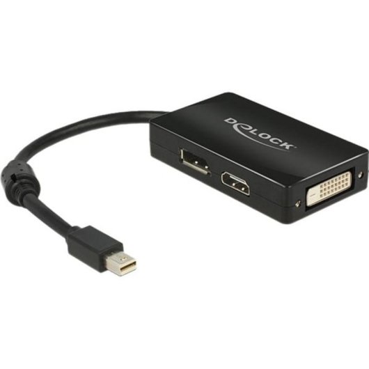 Adaptador Mini DisplayPort a DisplayPort + HDMI + DVI DeLOCK 0,16 m