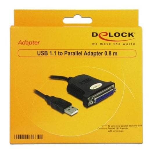 Adaptador USB 1.1 para Paralelo DeLOCK 0,8 m