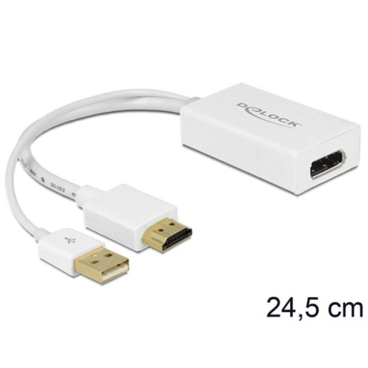 Adattatore video DeLOCK 62496 DisplayPort a HDMI + USB 0,245 m