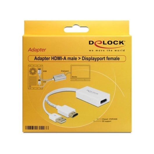 Adattatore video DeLOCK 62496 DisplayPort a HDMI + USB 0,245 m