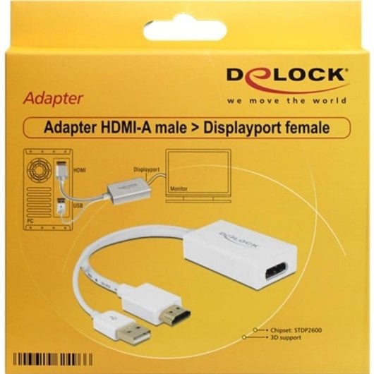Adattatore video DeLOCK 62496 DisplayPort a HDMI + USB 0,245 m